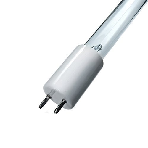 LSE Lighting Replacement UV Lamp | Compatible with Master Water MWC-7 MWCE-7 Systems | 16W UVC Bulb | 12.36" Quartz Tube | 2-Pin Diagonal Base | 254nm Ultraviolet Light | Designed in USA - Image 1