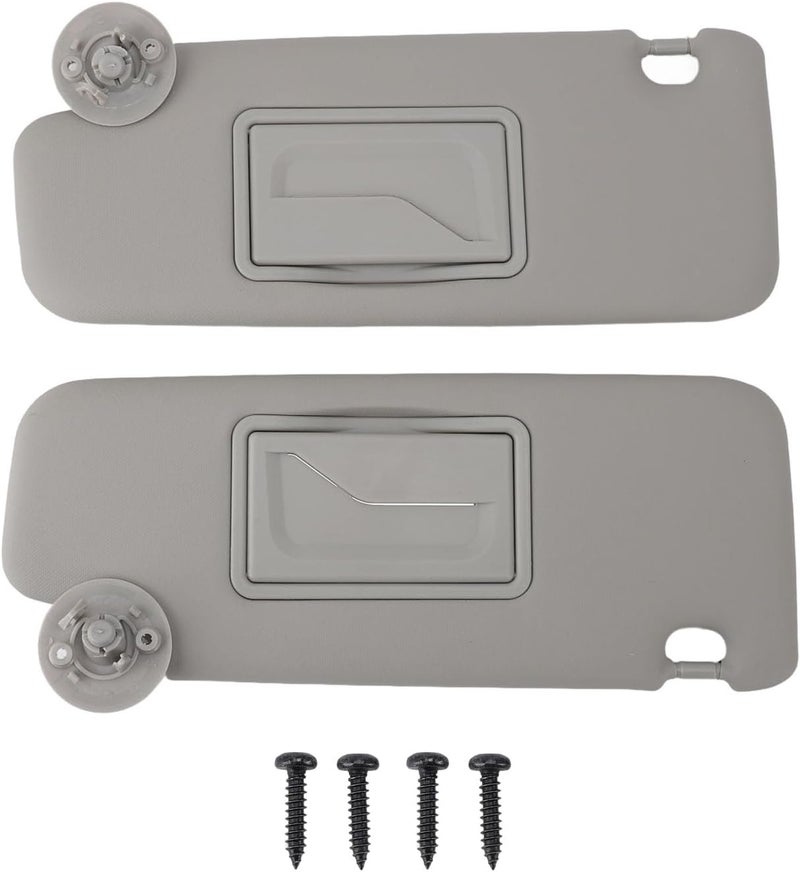 Economical varied design options SIXRUN Sun Visor, Gray Replacement with Vanity Mirror, PVC Plastic, Sponge, for Car Trendy natural assorted colors - Image 3