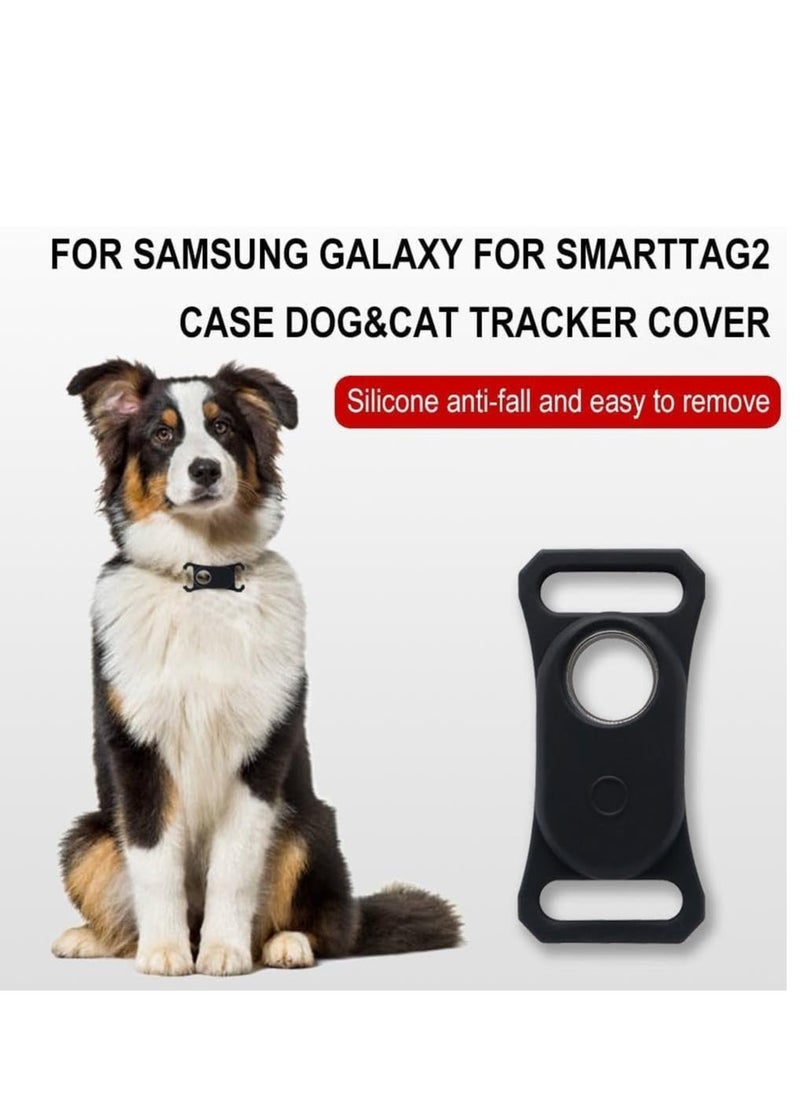 Cat Collar Holder for Galaxy Smarttag2, Waterproof Silicone Case for Dog Pet, Anti-Lost Scratch Resistant Full Protective Cover Accessory for Keys, Luggage, Pets, for Samsung Galaxy Smart tag2, 2Pack - Image 3