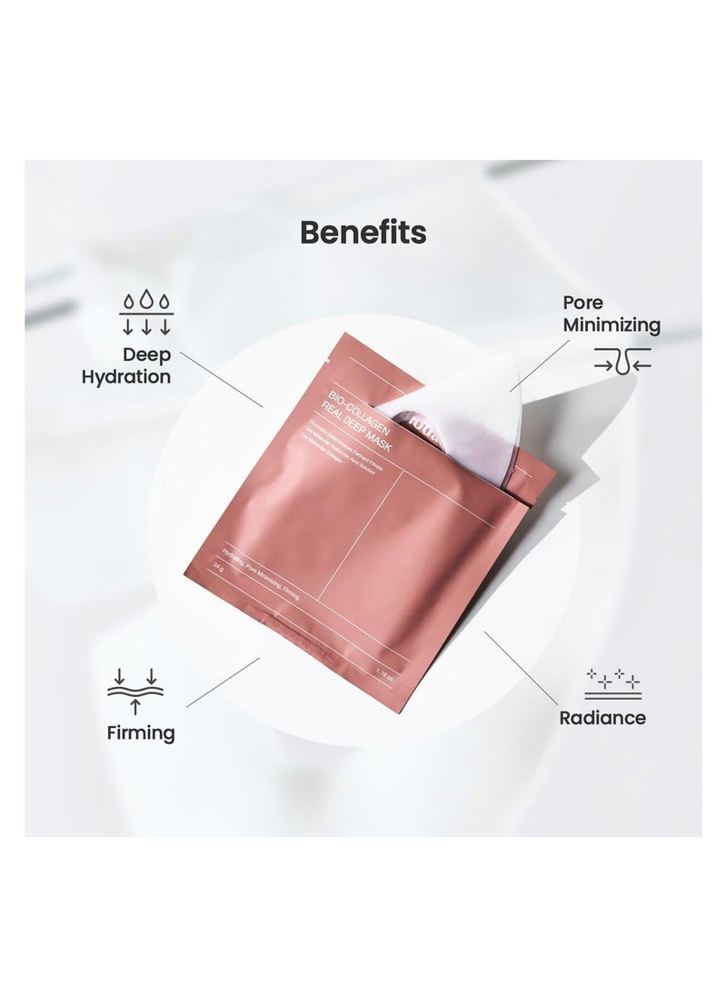 BIODANCE - Bio Collagen Real Deep Mask 4Pcs Hydrating Overnight Mask Pore Minimizing Elasticity Improvement 34g - Image 1