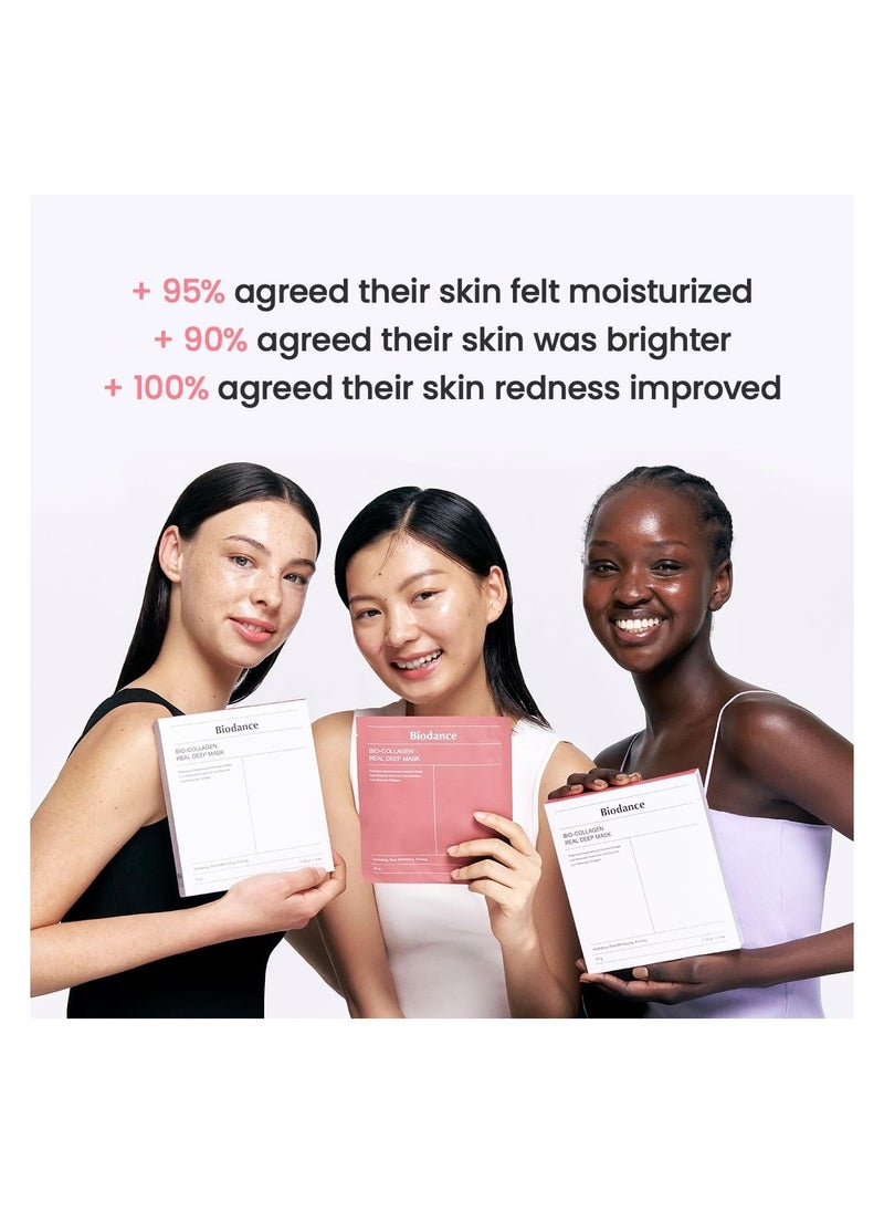 BIODANCE - Bio Collagen Real Deep Mask 4Pcs Hydrating Overnight Mask Pore Minimizing Elasticity Improvement 34g - Image 1