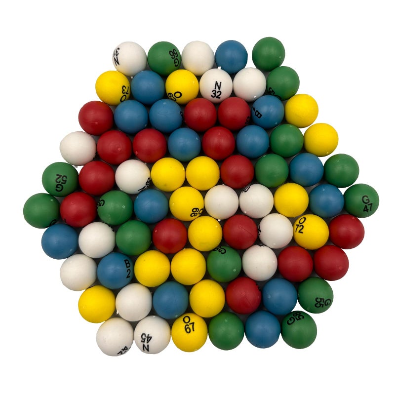 Yuanhe 3/5 Inch Bingo Balls for Standard Cages and Bingo Boards, Easy Read, 75 Count, Perfect for Parties,Bingo Nights, Raffles,Lost Bingo Ball Replacements - Image 3