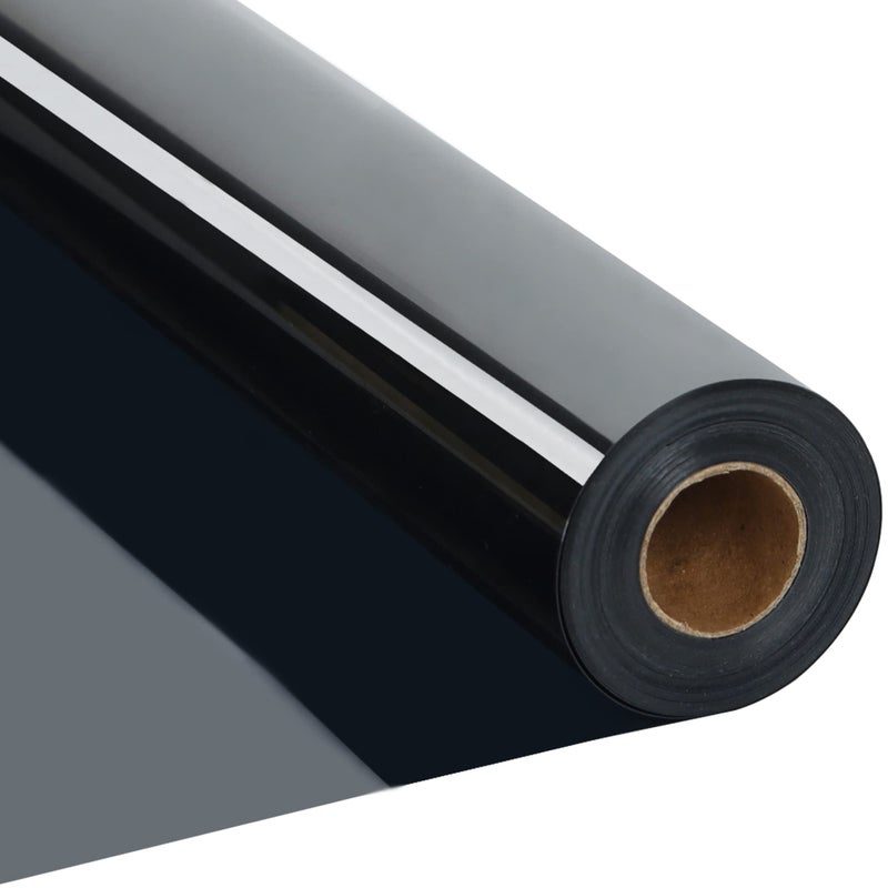 Renlitong Black Htv Iron On Vinyl 12Inch By 20Ft Roll Htv Heat Transfer Vinyl For T-Shirt Htv Vinyl Rolls For All Cutter Machine - Easy To Cut & Weed For Heat Vinyl Design - Image 1