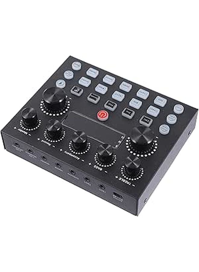 RGB External Sound Card Mixer for Live Streaming Podcasting Voice Changer Compatible with Phone Computer - Image 1