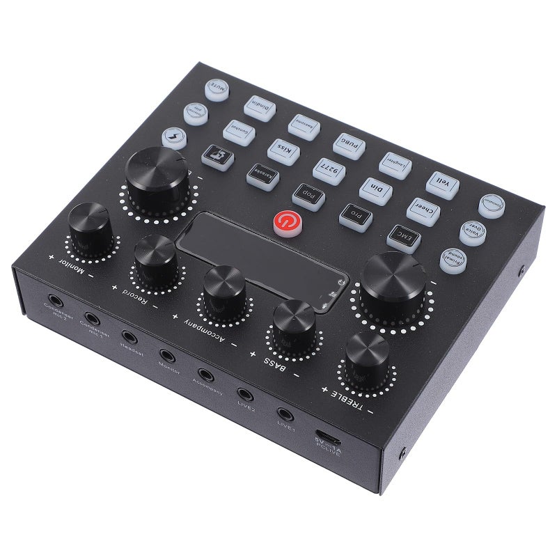 RGB External Sound Card Mixer for Live Streaming Podcasting Voice Changer Compatible with Phone Computer - Image 2