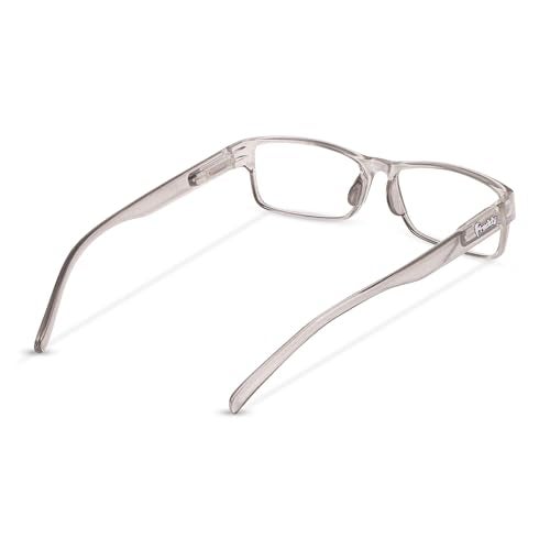 Freddy Full Rim Reading Glasses, Rectangular Frame, Transparent Grey, Unisex, 2 Pack (2.25) - Image 5