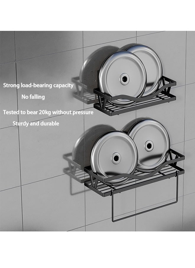 Bukela - 5-Pack Shower Shelves, Adhesive Bathroom Shower Shelves, No Drilling Required, Large Capacity, Rust-Proof Stainless Steel Bathroom Shower Shelves - Image 1