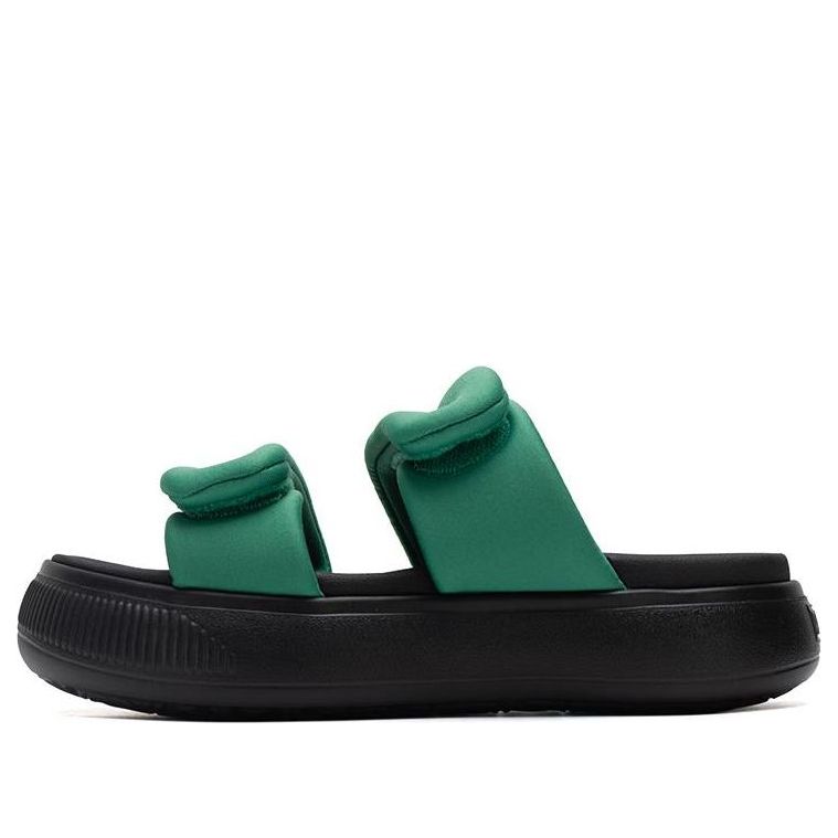 PUMA (WMNS) PUMA Mayu Puffy Slides 'Green Black' - Image 1