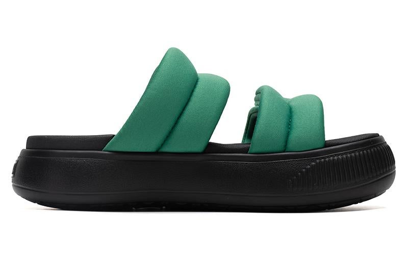 PUMA (WMNS) PUMA Mayu Puffy Slides 'Green Black' - Image 2