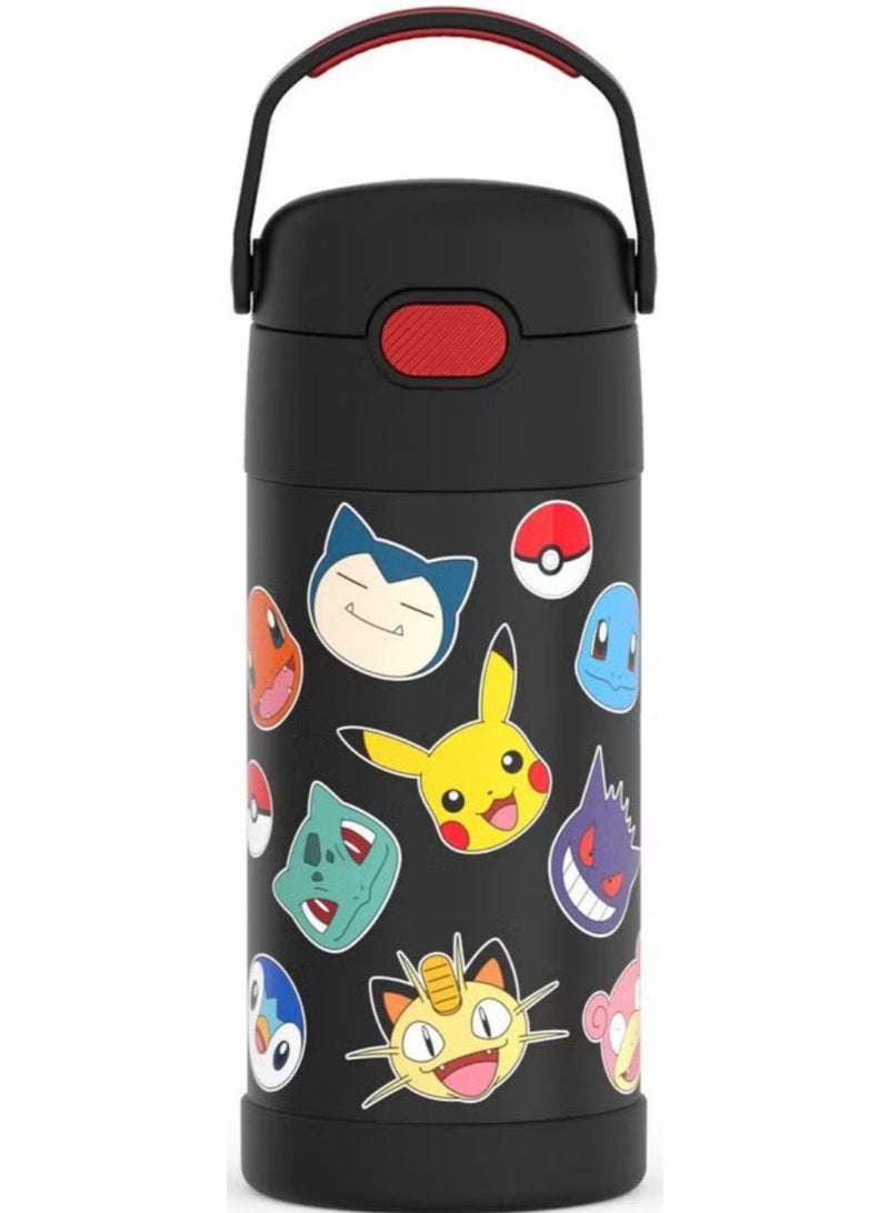 ترموس زجاجة مياه فانتينر من ثيرموس سعة 12 اونصة، ستانلس ستيل - Image 1