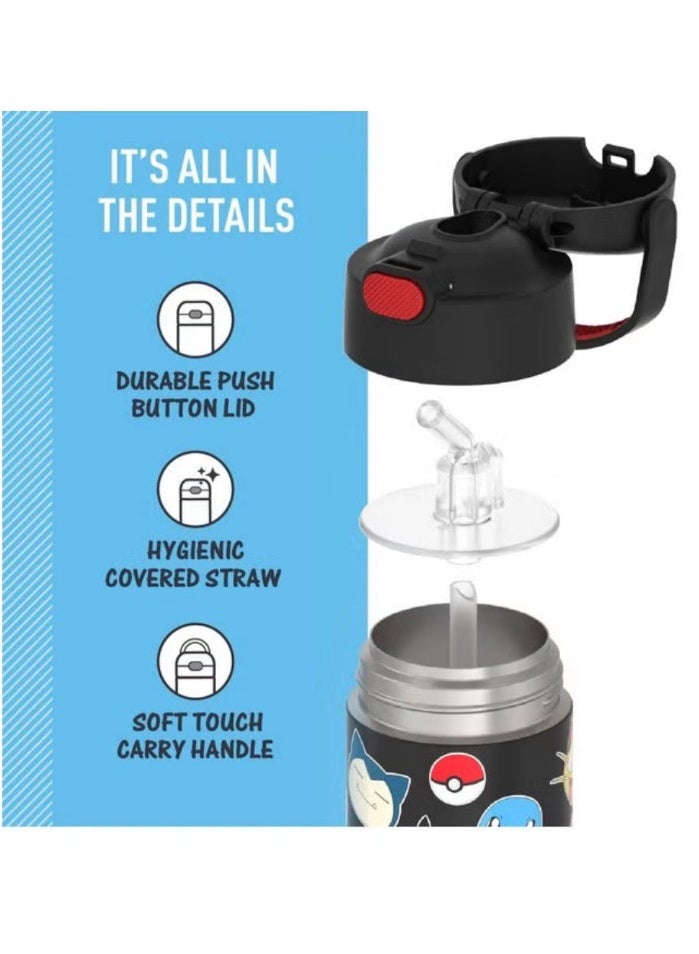 ترموس زجاجة مياه فانتينر من ثيرموس سعة 12 اونصة، ستانلس ستيل - Image 3