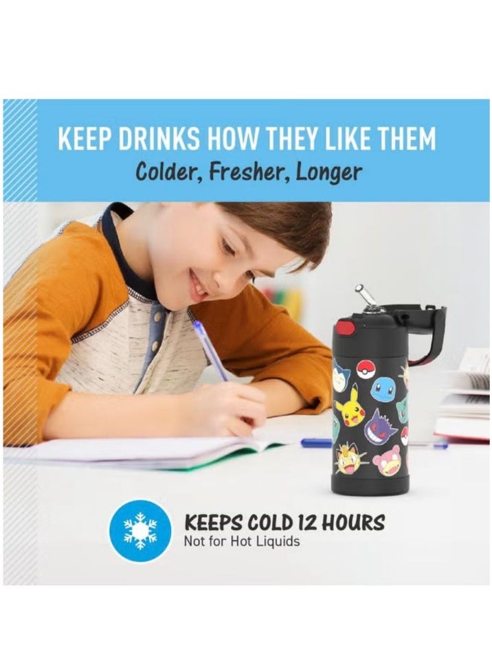 ترموس زجاجة مياه فانتينر من ثيرموس سعة 12 اونصة، ستانلس ستيل - Image 4