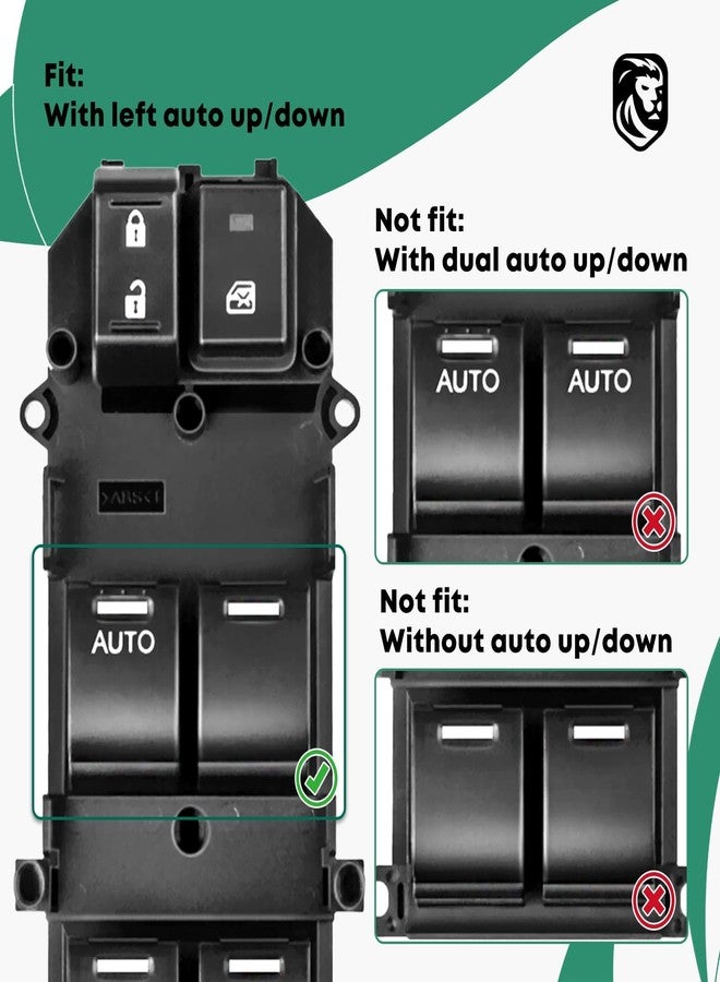YHTAUTO مفتاح نافذة كهربائية رئيسي من YHTAUTO، بديل لجانب السائق، لهوندا أكورد موديلات 2008-2012، 37 دبوسًا، مفتاح تحكم واحد للفتح والإغلاق التلقائي للنافذة - Image 3