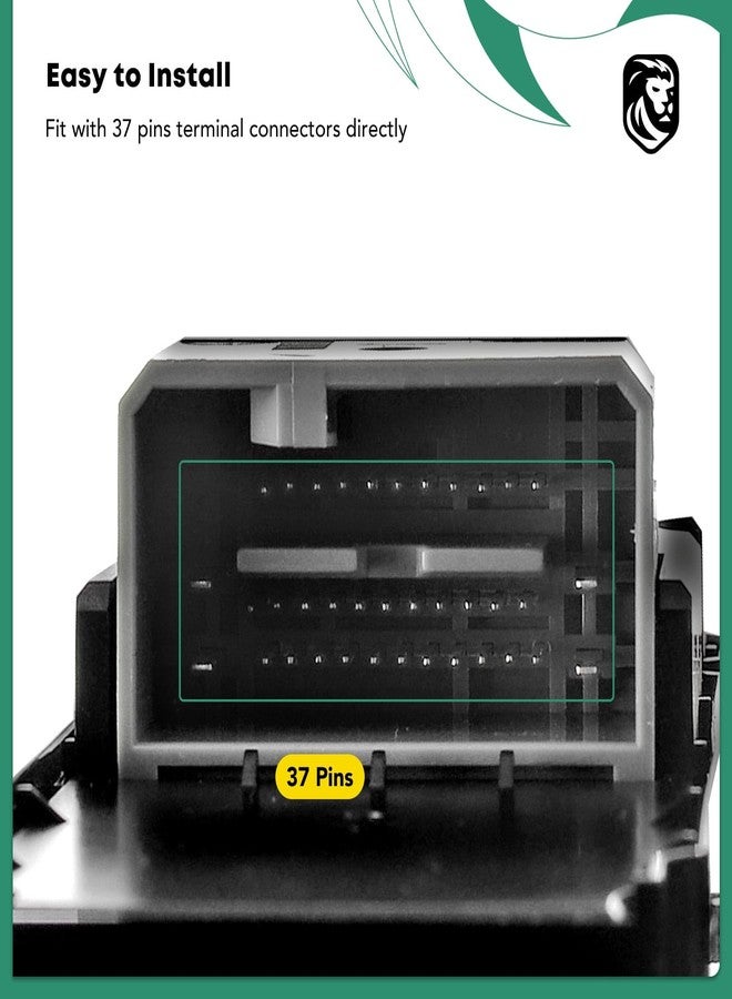 YHTAUTO مفتاح نافذة كهربائية رئيسي من YHTAUTO، بديل لجانب السائق، لهوندا أكورد موديلات 2008-2012، 37 دبوسًا، مفتاح تحكم واحد للفتح والإغلاق التلقائي للنافذة - Image 2