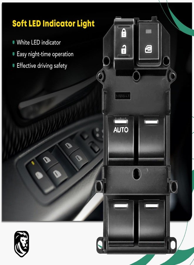 YHTAUTO مفتاح نافذة كهربائية رئيسي من YHTAUTO، بديل لجانب السائق، لهوندا أكورد موديلات 2008-2012، 37 دبوسًا، مفتاح تحكم واحد للفتح والإغلاق التلقائي للنافذة - Image 5