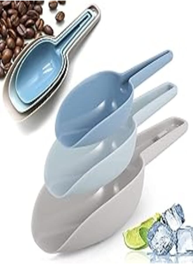 Generic Scoop Set of 3 Kitchen Dry Food Scoops Bar Scooper Powders Shovel, Coffee Beans, Popcorn, Candy, Dog Cat Food Scoop Pet Food Scooper Measuring Cups-Dishwasher Safe BPA Free 