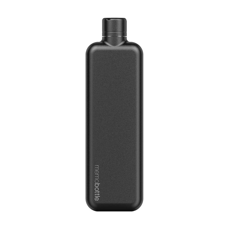 memobottle زجاجة ميمو SLIM من الفولاذ المقاوم للصدأ باللون الأسود - Image 1