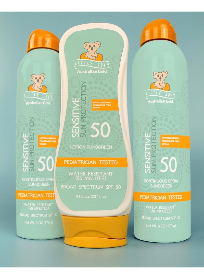 Australian Gold Little Joey Sunscreen Lotion SPF 50, 8 Ounce | Hypoallergenic & Fragrance Free | Broad Spectrum | Water Resistant | Vegan | Pediatrician Tested - Image 3
