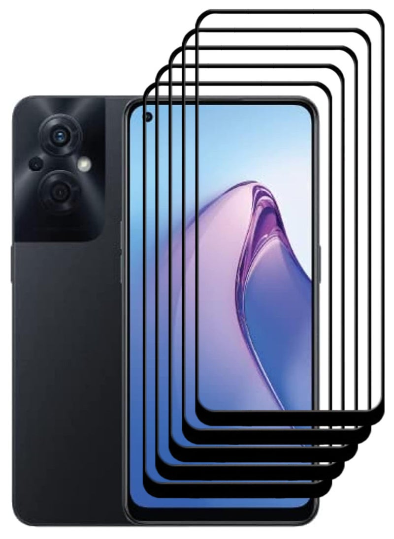 ACLIX 5 Pieces Antistatic ESD Dustproof Premium Quality High Definition Tempered Glass Screen Protector Designed For Oppo Reno8 Z - Image 1