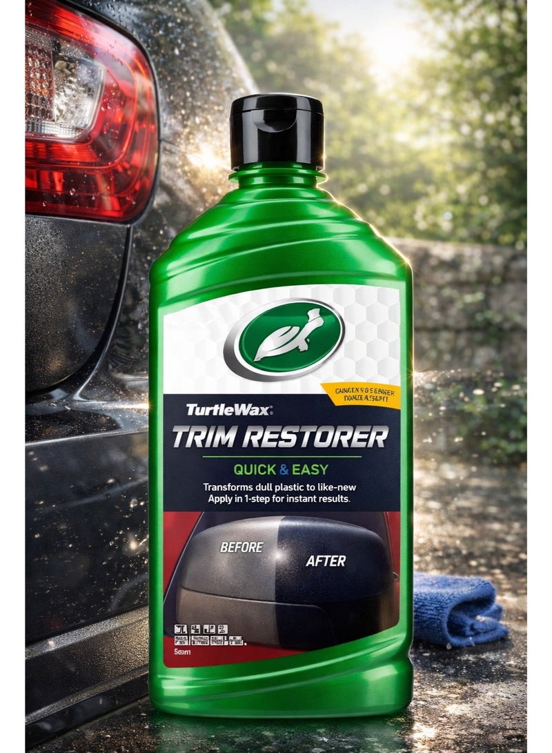 Trim Restorer 296ml – Instant Plastic & Rubber Reviver with UV Protection for Faded Bumpers, Trim, Seals & Exterior Blackening for 3+ Months