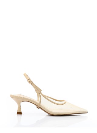Pointed Toe Shape Mesh Slingback Pump - Beige - pzsku/Z8646BFCCB163B1311FF1Z/45/1750580066/1ebb609d-63f4-4d60-b878-95946f246319