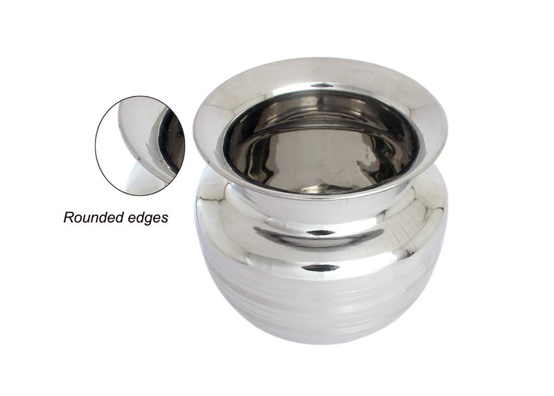 Dharam Paul Traders Stainless Steel Heavy Weight Water Lota, Gadvi, Matka,Lota for puja Kalash, 1 Liter Capacity. - Image 3