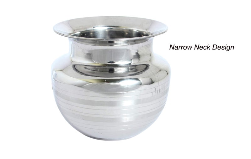 Dharam Paul Traders Stainless Steel Heavy Weight Water Lota, Gadvi, Matka,Lota for puja Kalash, 1 Liter Capacity. - Image 4