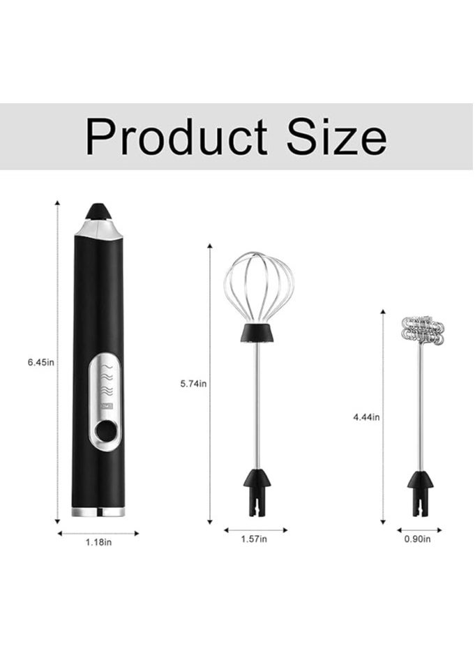ANYOUI - Rechargeable Electric Foam Maker, Milk Frother Handheld Foam Maker, Drink Mixer with Stainless whisks 3 Speed Adjustable Foam Maker Blender for Cappuccino - Image 1