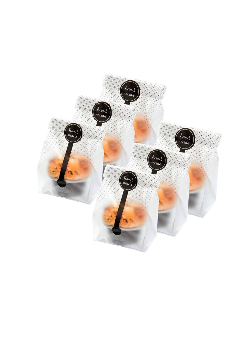 Y&D Pastry Packaging, 100 Pcs Bread Packaging Bags, Hand Made Stickers, Snack Cellophane Bags for Cookie Cake Chocolate Candy Bakery Part - Image 5