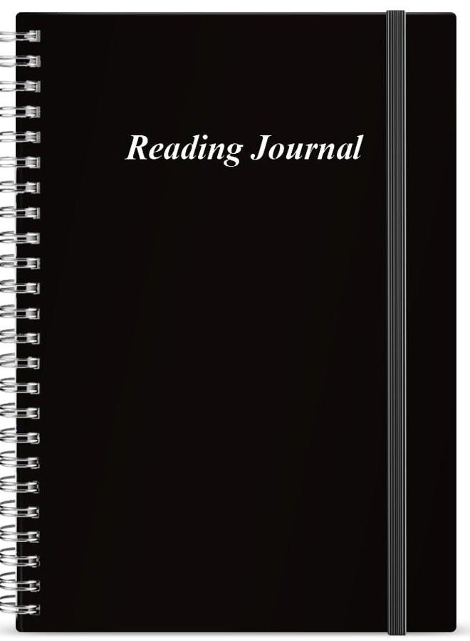 Getvow Reading Journal - Review and Track Your Reading Progress with 72 Book Reviews - Book Journal Reading Log Journal with Back Pocket, 5.8" x 8.3", Black - Image 1