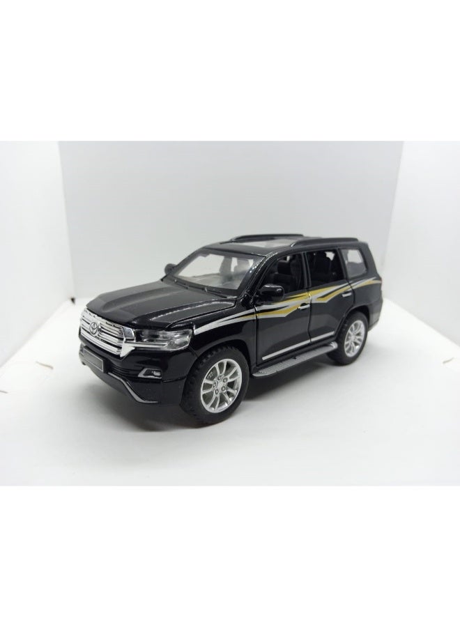 حديقة الألعاب نموذج داي كاست تويوتا لاند كروزر 1/32 - لعبة سيارة مصنوعة من خليط معدني مع صوت وضوء، حركة سحب للخلف، للأولاد وهواة الجمع - Image 3