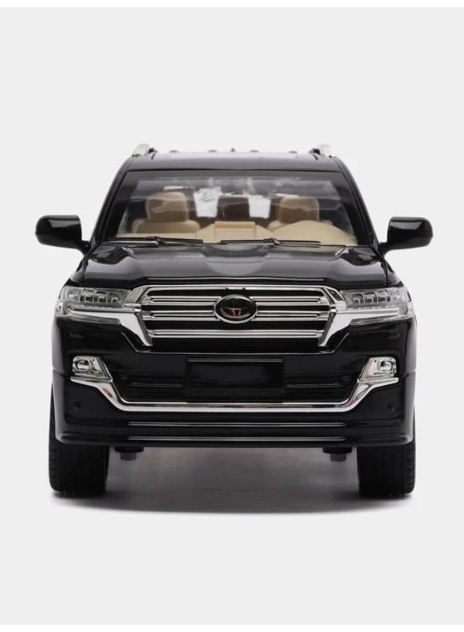 حديقة الألعاب نموذج داي كاست تويوتا لاند كروزر 1/32 - لعبة سيارة مصنوعة من خليط معدني مع صوت وضوء، حركة سحب للخلف، للأولاد وهواة الجمع - Image 5