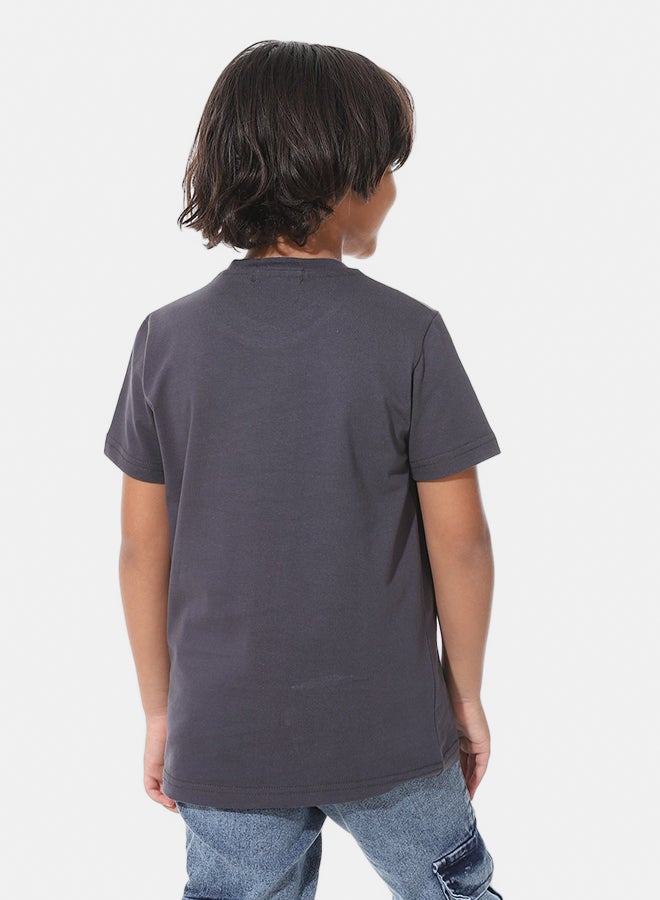 Andora Regular Fit Printed Boys T-Shirt_Dark Grey - Image 4