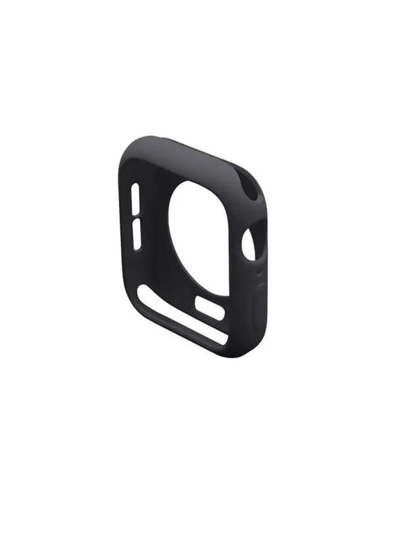 حافظة سيليكون سوداء مقاومة للصدمات لساعة Apple Watch Ultra Ultra2 مقاس 49 مم مصنوعة من البولي كربونات الصلب مع غطاء حماية مجوف - Image 1