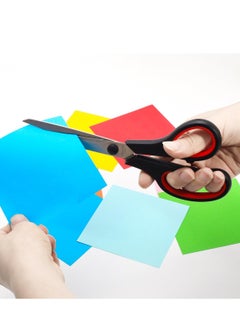 spa luxetique 3-Pack Stainless Steel Office Scissors - 8.5" Heavy-Duty Craft Scissors (Black-Red/Black-Green/Black-Blue) | Multi-Purpose, Non-Rust, Smooth Cutting  - Image 5
