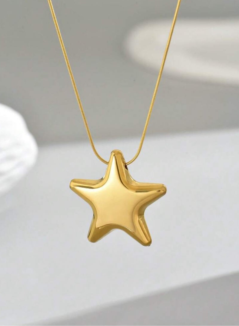 إيكوال سلسال نسائي أنيق من الاستانلس ستيل مطلي باللون الذهبي - Image 4