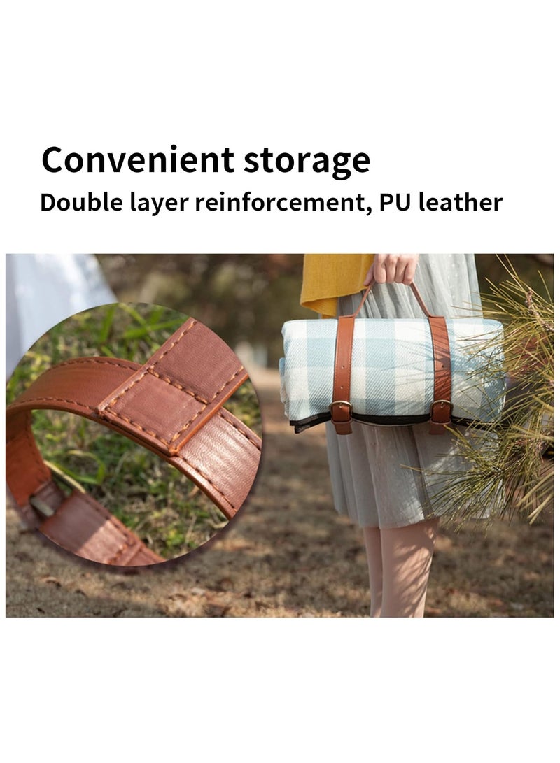 Generic Portable Outdoor Picnic Blanket 200 x 200 cm Camping Mat, Waterproof & Sandproof Large Foldable 3-Layer Outdoor Blanket for 6 to 8 Adults, for Camping, Park, Beach, Grass, Indoors - Image 5
