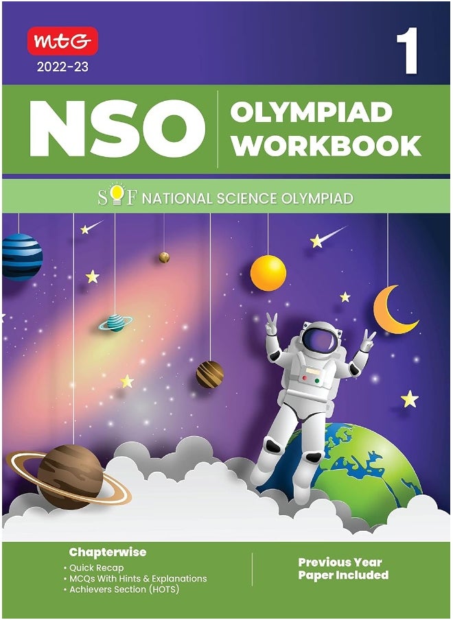 National Science Olympiad (NSO) Work Book for Class 1 - Quick Recap, MCQs, Previous Years Solved Paper and Achievers Section - Olympiad Books For 2022-2023 Exam  - Image 1