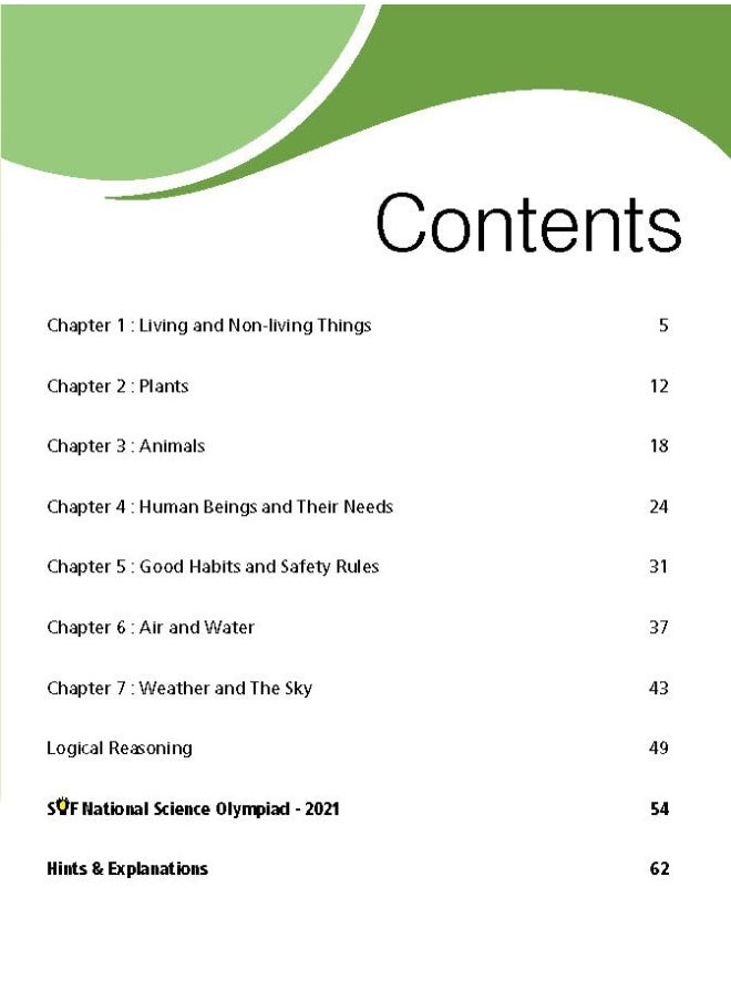 National Science Olympiad (NSO) Work Book for Class 1 - Quick Recap, MCQs, Previous Years Solved Paper and Achievers Section - Olympiad Books For 2022-2023 Exam  - Image 2