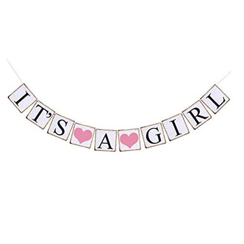 Oarkive It's A Girl Banner and Sign - Baby Shower Decorations for Girl - Birthday Party Favors - Image 2