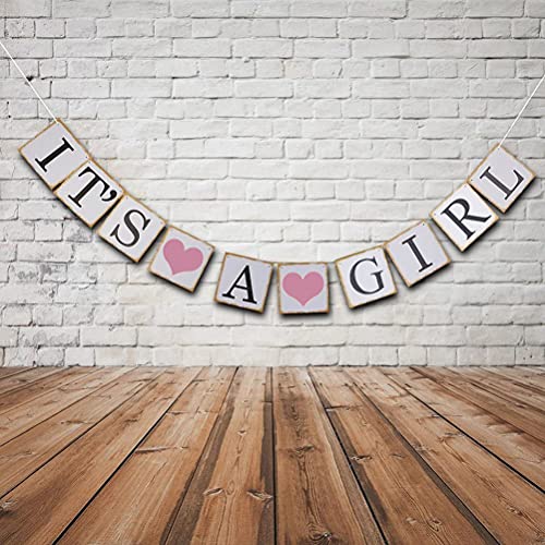 Oarkive It's A Girl Banner and Sign - Baby Shower Decorations for Girl - Birthday Party Favors - Image 1