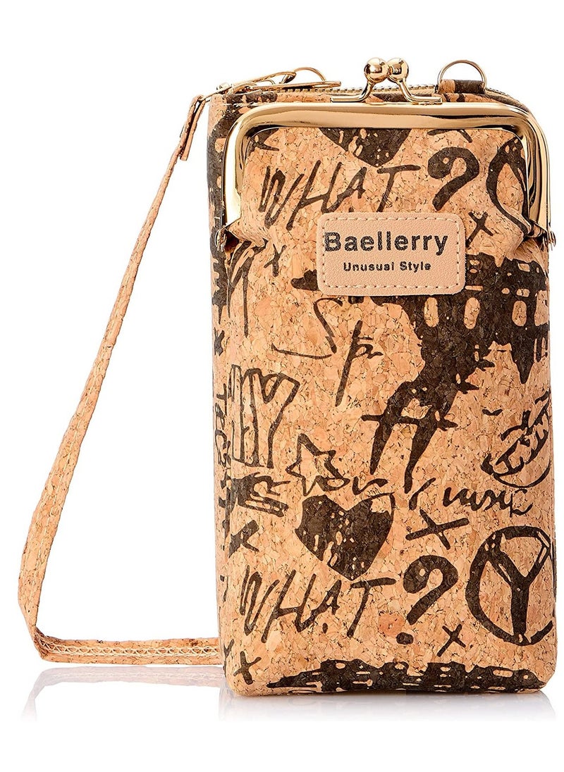 baellerry - Large Faux Leather Women Wallet Zipper Design With Front Pocket And Holder Strap - Multi Color - Image 1