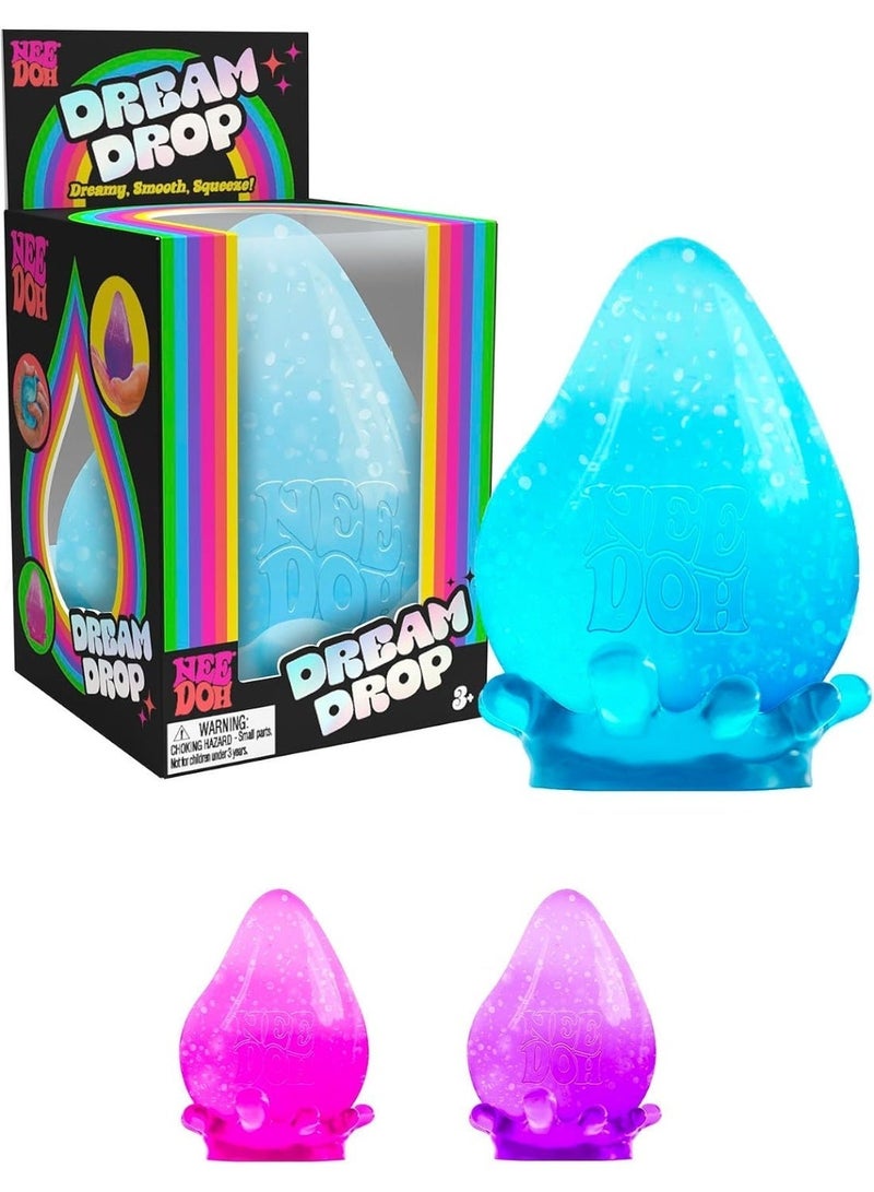 Needoh Dream Drop Stress Relief, Rain Drop Squishies Anxiety Stress Relief, Ice Squishy Stress Cube-Drop Sensory Toys for Kids with Autism, Fidgets for Classroom Prize Toys - Blue - Image 2