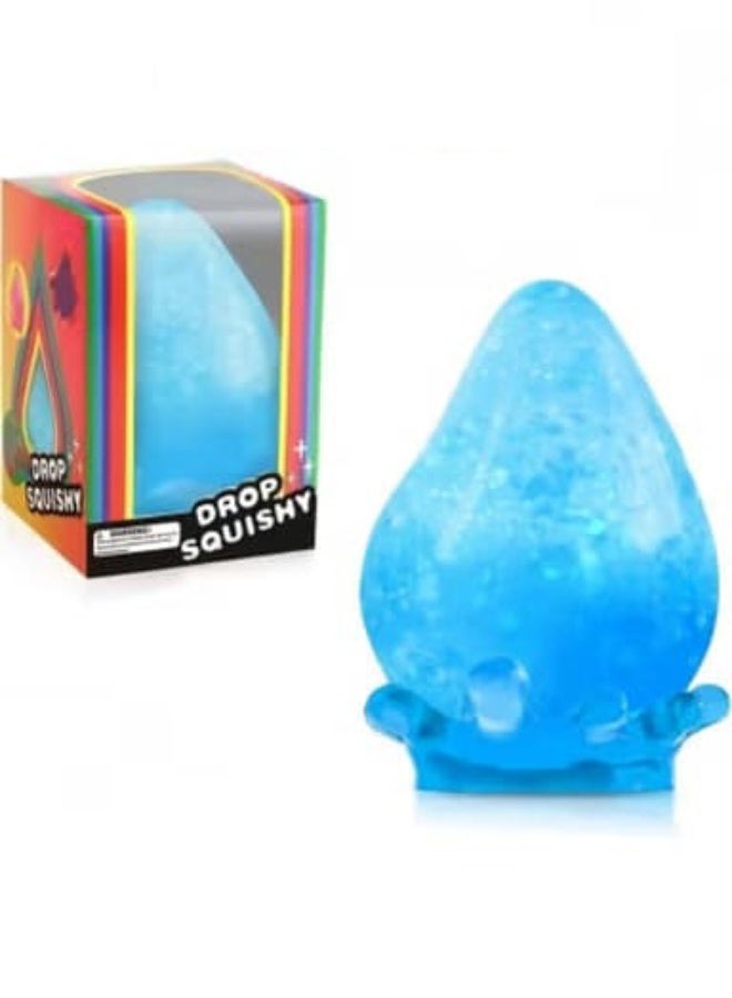 Needoh Dream Drop Stress Relief, Rain Drop Squishies Anxiety Stress Relief, Ice Squishy Stress Cube-Drop Sensory Toys for Kids with Autism, Fidgets for Classroom Prize Toys - Blue - Image 1