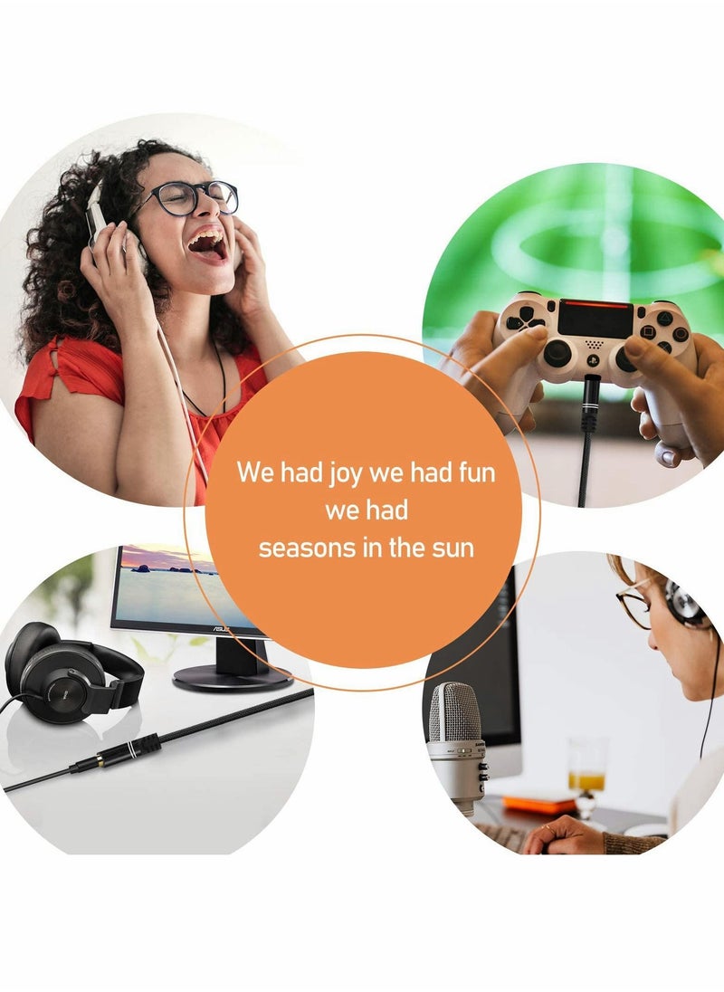 Y&D - Headphone Splitter, 3.5mm Headset Adapter (MIC + Audio) TRRS Male to Dual TRS Female Stereo Jack Combo Audio Cable for PS4, Tablet, PC, Phone, Laptop and Dual-Plug Gaming & More - Image 1