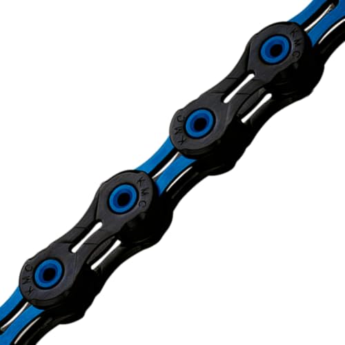 KMC 10-Speed DLC10 Series High-Performance Chain | for Road/Mountain/Gravel | Shimano, SRAM, and Campagnolo Compatible | 116 Links, Missing Link Included | Blue - Image 1