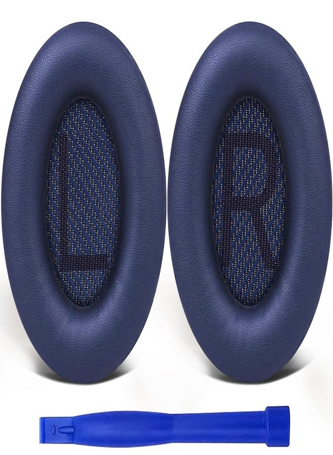 SoloWIT Professional Replacement Ear Pads Cushions, Earpads Compatible with Bose QuietComfort 35 (Bose QC35) and Quiet Comfort 35 II (Bose QC35 II) Over-Ear Headphones (Midnight Blue) - Image 1
