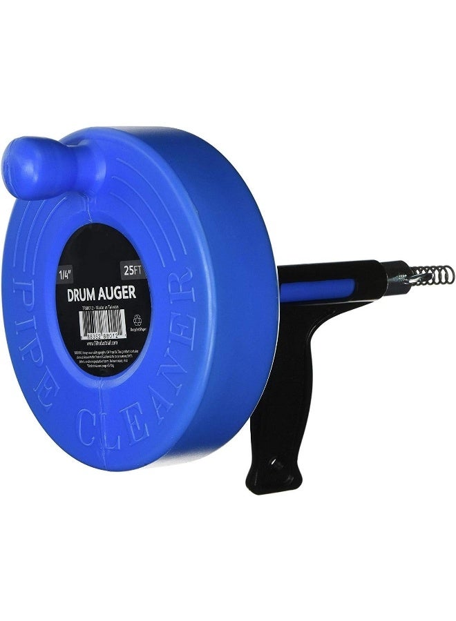 Drum Auger ثقب أسطوانة ثقب لفتح انسدادات المجاري - 1/4 بوصة × 25 قدم كابل زنبركي - هيكو - Image 2