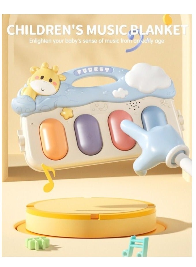 MIXDE Baby Play Mat Baby Gym,Funny Play Piano Tummy Time Baby Activity Mat with 5 Infant Sensory Baby Toys, Music and Lights Boy & Girl Gifts for Newborn Baby,Bluetooth Baby Fitness Pad With Sound, Light, And Music - Image 3