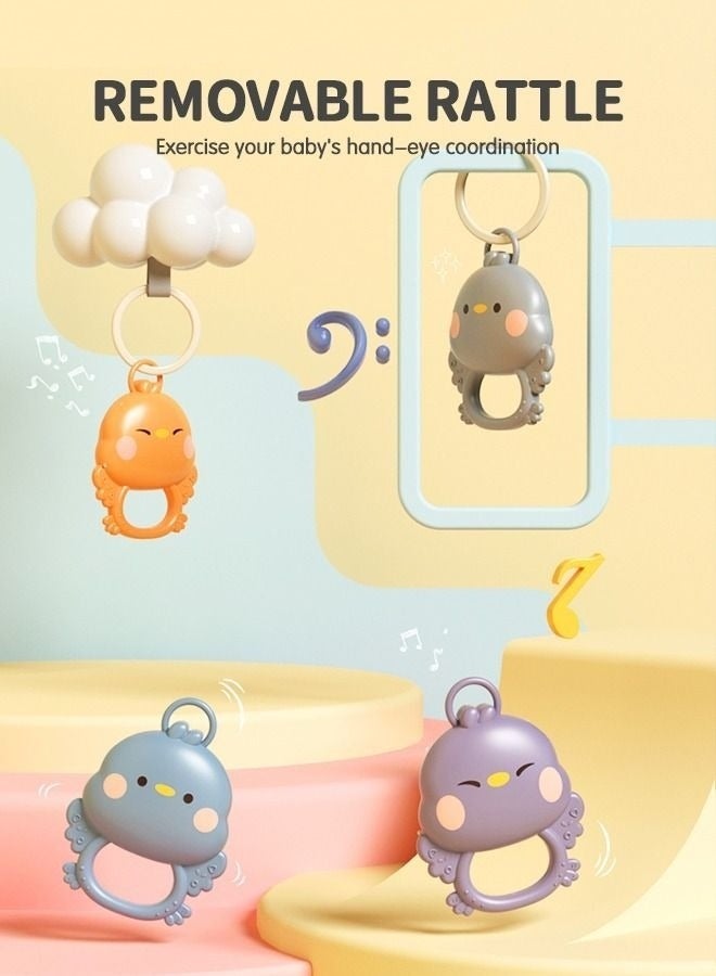 MIXDE Baby Play Mat Baby Gym,Funny Play Piano Tummy Time Baby Activity Mat with 5 Infant Sensory Baby Toys, Music and Lights Boy & Girl Gifts for Newborn Baby,Bluetooth Baby Fitness Pad With Sound, Light, And Music - Image 4